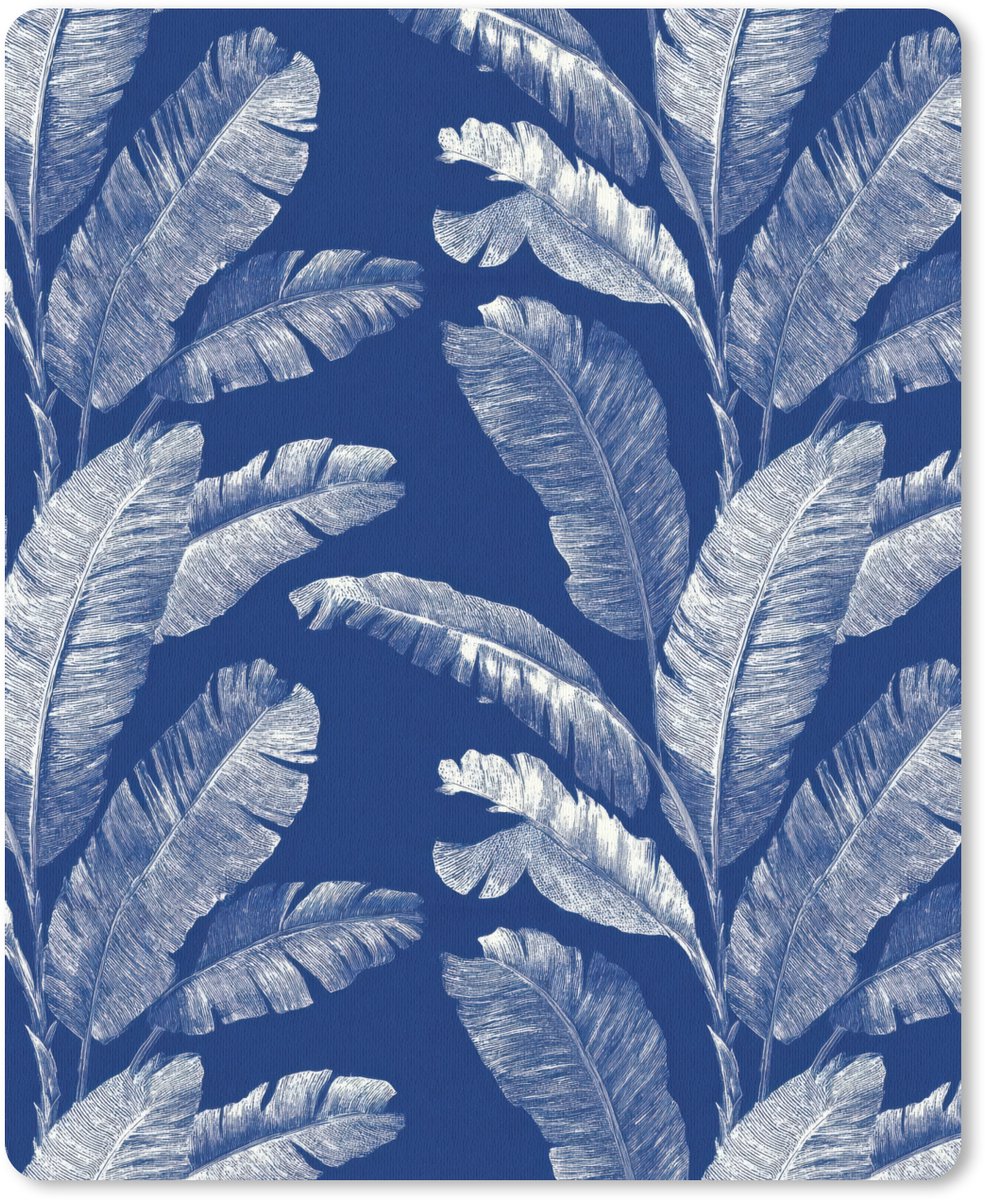 Muismat 12x16 cm - Mousepad Blad - Palm - Blauw - Muismatten