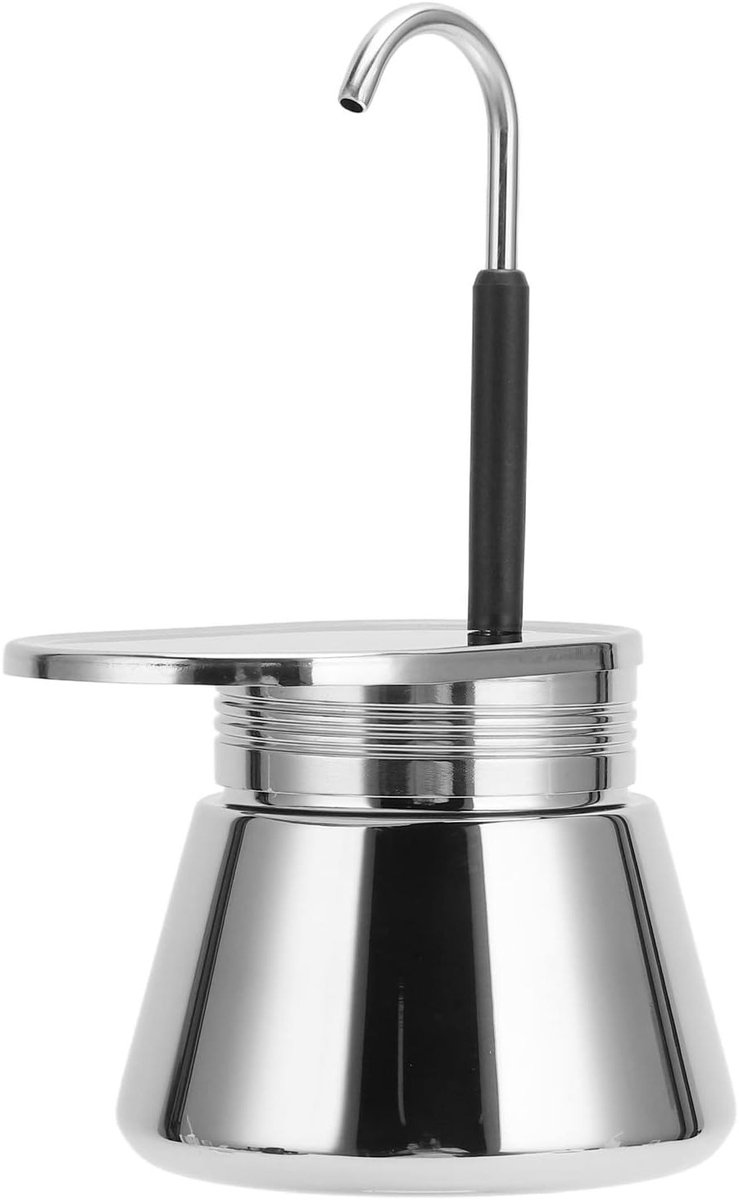 Espresso Machine met Enkele Tuit, Roestvrijstalen Koffiepot voor Thuis en Kantoor, Lichtgewicht Koffiemaker voor Kamperen en Reizen (50ml)