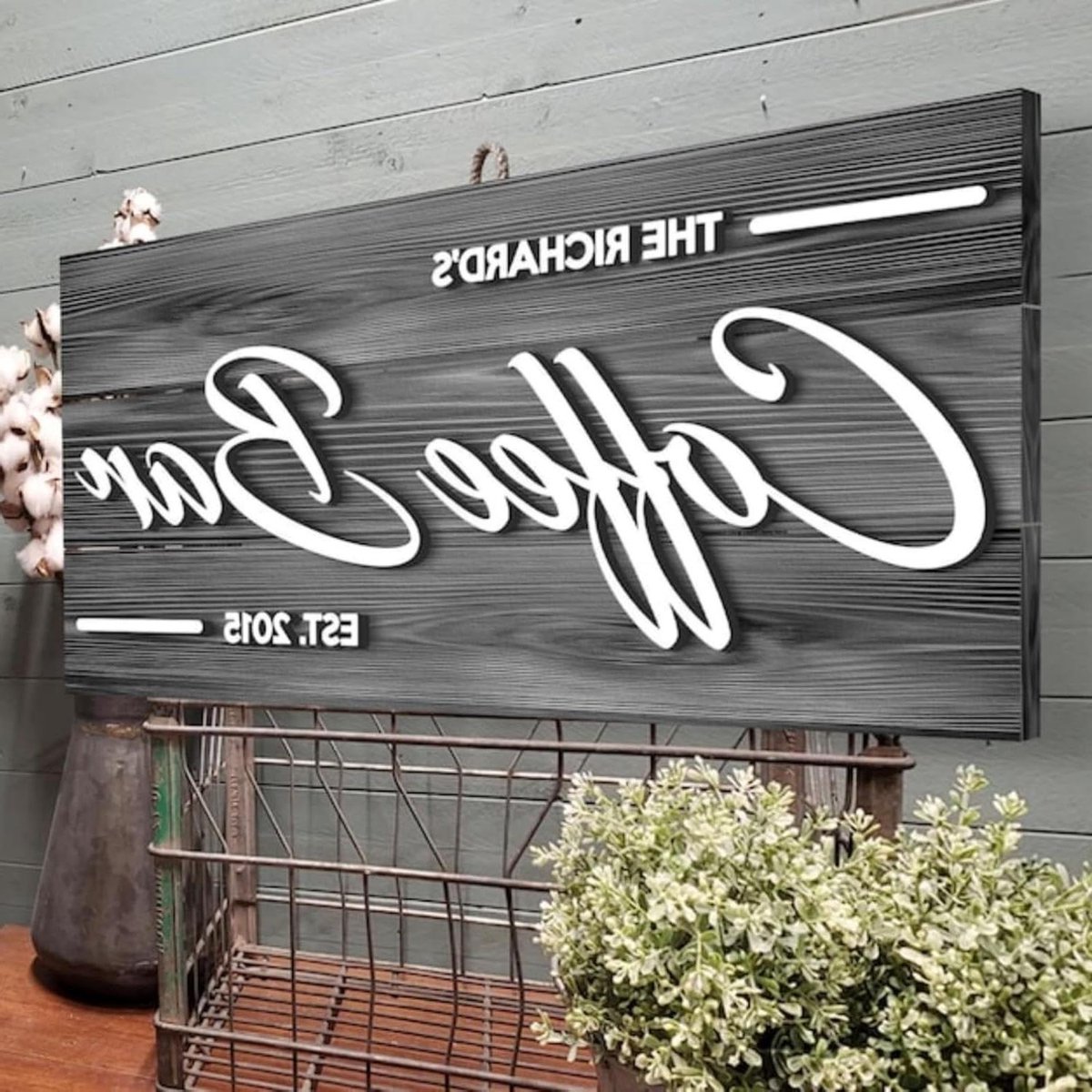 Gepersonaliseerd Huis Naambord - Houten Naamplaat Deur - Muur Decoratie - 3D Aangepaste Tekst - 36 x 18 cm - Meerkleurig