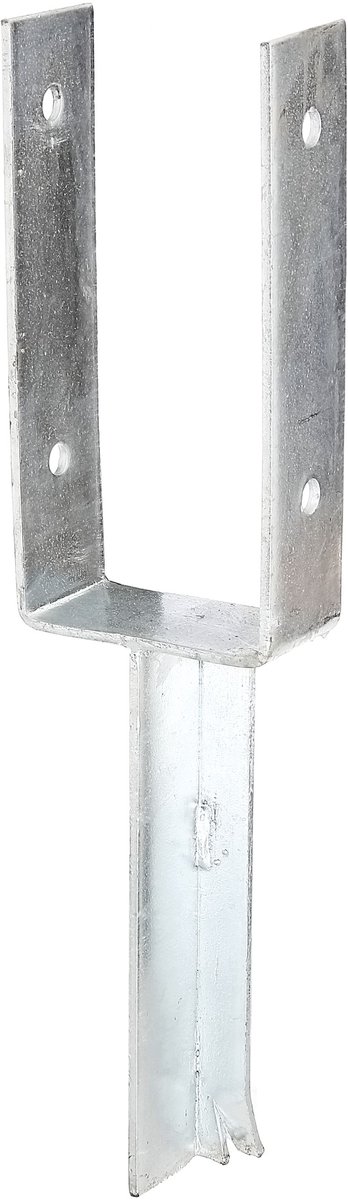 Alberts 216771 U-paalsteun | met betonanker uit T-ijzer | thermisch verzinkt | vrije breedte 91 mm | lengte betonanker 200 mm