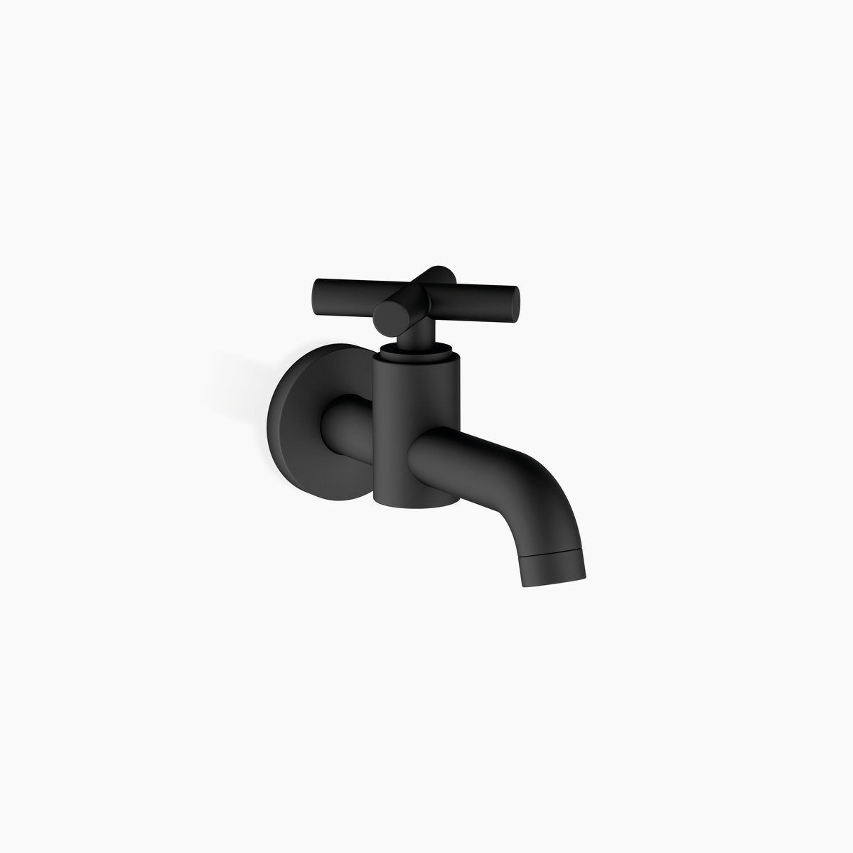 Dornbracht Tara. tapkraan sprong 140 mm, met kruisgreep, mat zwart