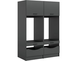 xonox.home Free wasmachine-ombouwset (B/H/D: 133x195x68 cm) in antraciet imitatie