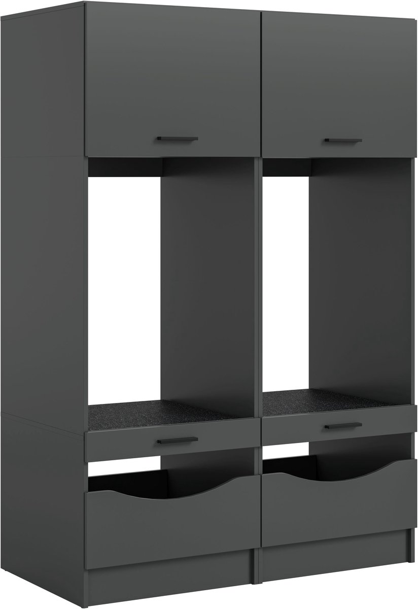 xonox.home Free wasmachine-ombouwset (B/H/D: 133x195x68 cm) in antraciet imitatie