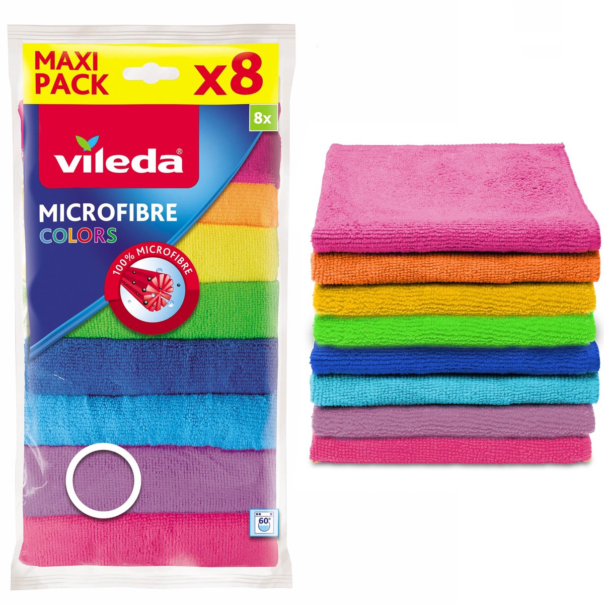 Doeken Vileda Microvezel Gesorteerde kleuren (30 x 30 cm)