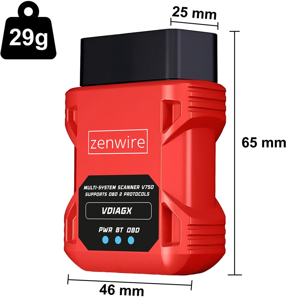 OBD2 Bluetooth-diagnose-interface VDiagX V016 thumbnail 4
