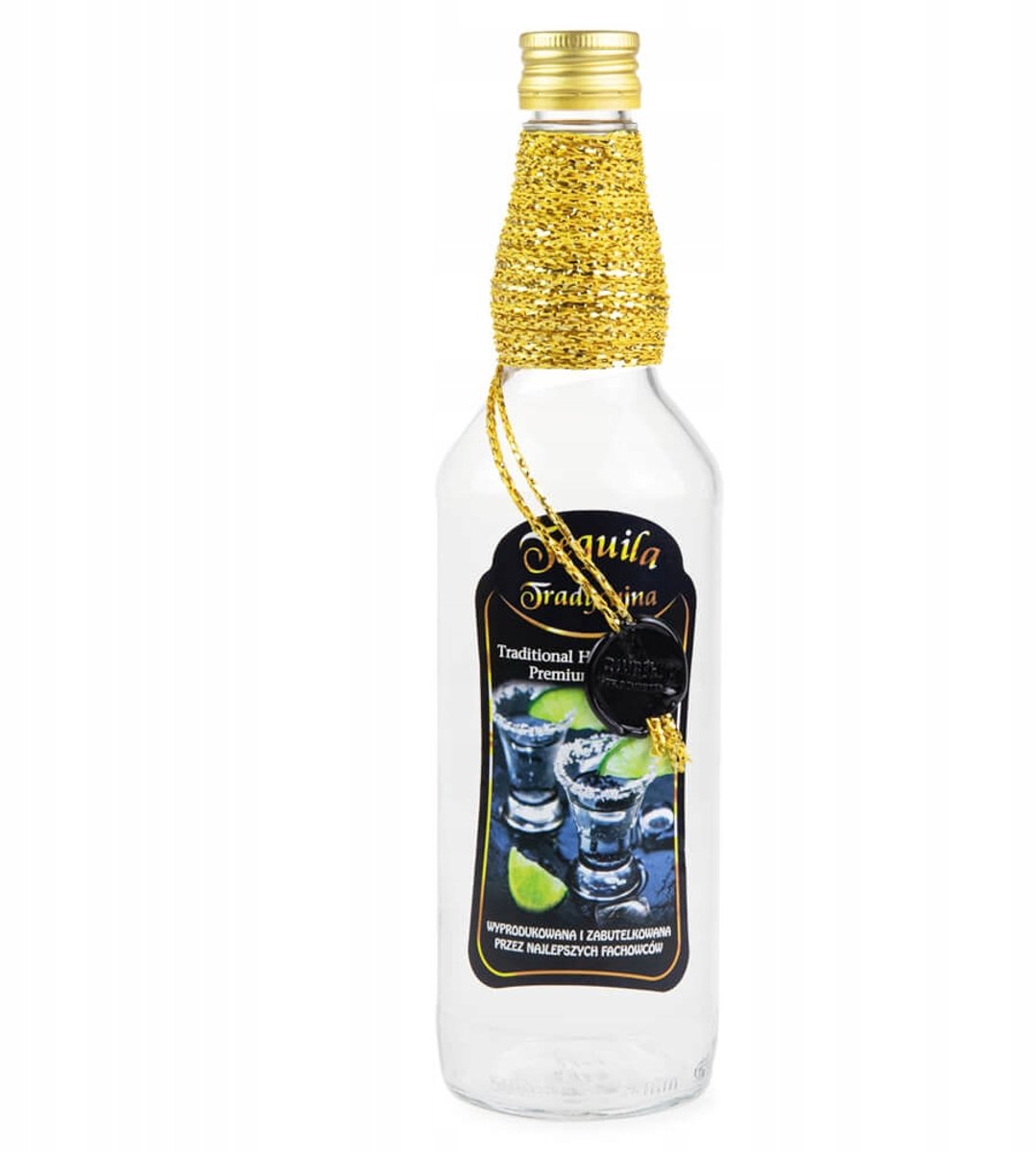 Bimberek Domowa Tequila Serie - Gedecoreerde Flessen - 500ml - Goudkoord - Regionaal Ontwerp