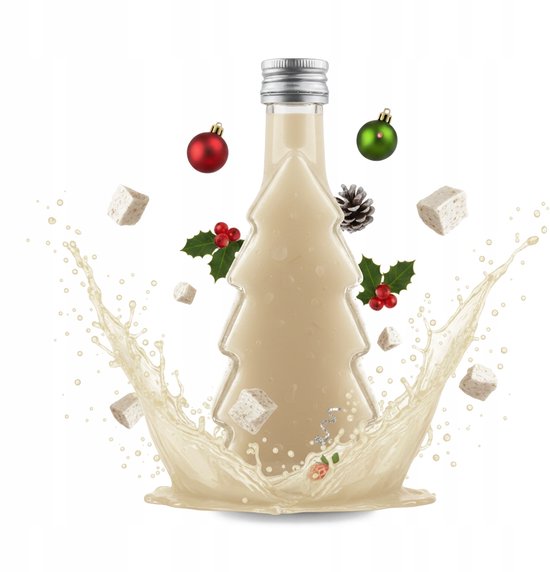 Bimberek Serie - Glazen Kerstboomfles - 250ml - Zonder Kleur - Decoratieve Sluiting van Merkloos — afbeelding 4