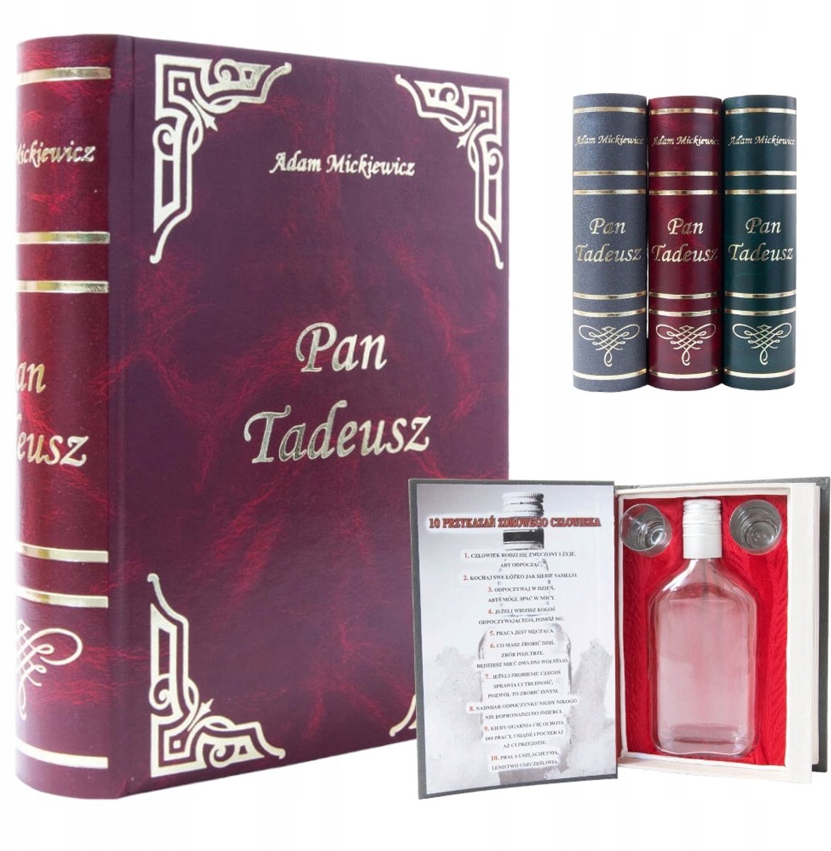 Bimberek - Boekenfles voor Drank - Geschenk - 350 ml - Pan Tadeusz