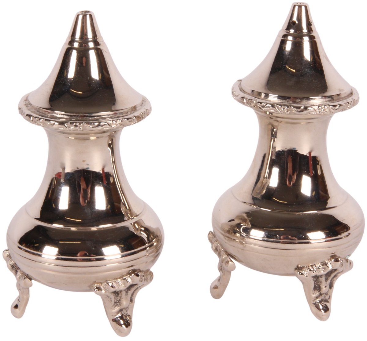 Baroque - Peper- en zoutstel - Tafelgerei Zout & Peper SET brass 10 cm - 10x5x5 - Brass