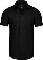 Heren Overhemd korte Mouwen - Zwart - Blouse