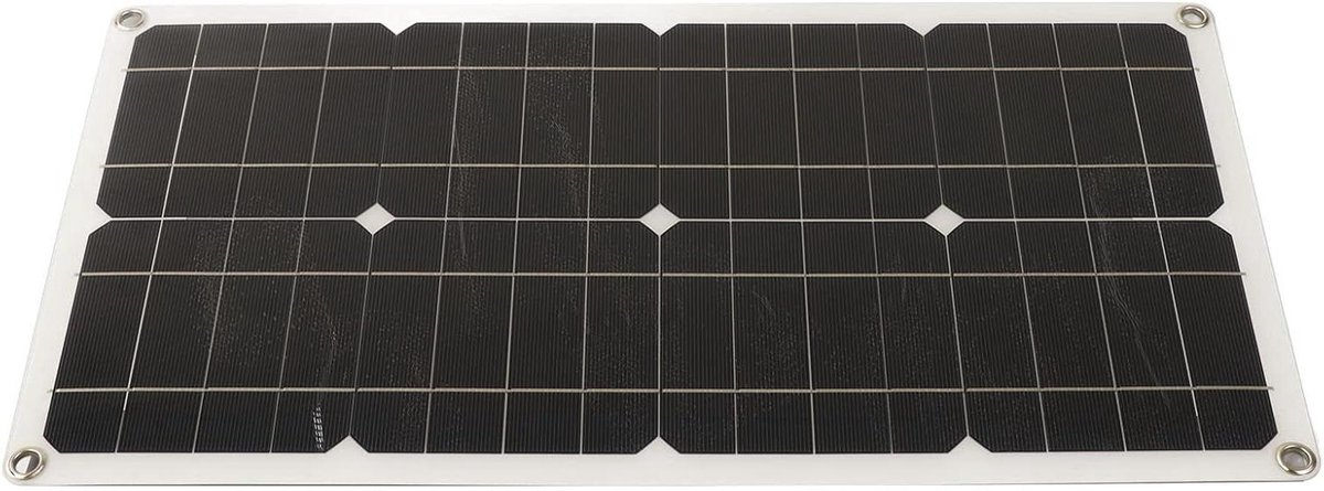 Zonnepaneel - Zonneoplader - Accu Laden - Monokristallijn - 25W - Zwart