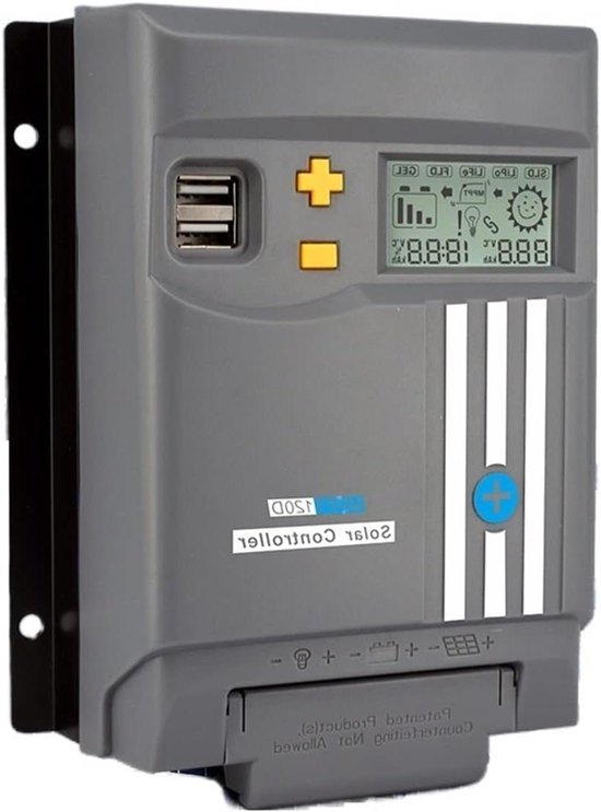 Zonnecontroller - Solar Laadregelaar - Energie Beheer - MPPT Technologie - 10A tot 40A - Zwart