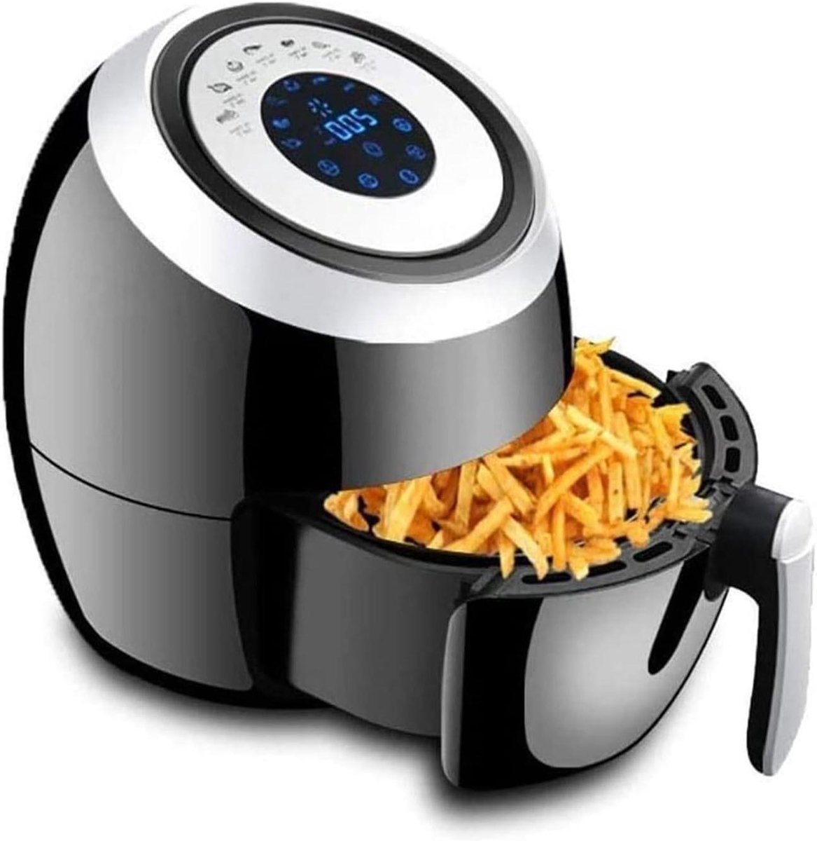 Heteluchtfriteuse - Kleine friteuse - Gezond koken - 360 graden circulatie - 3.6 liter - Zwart