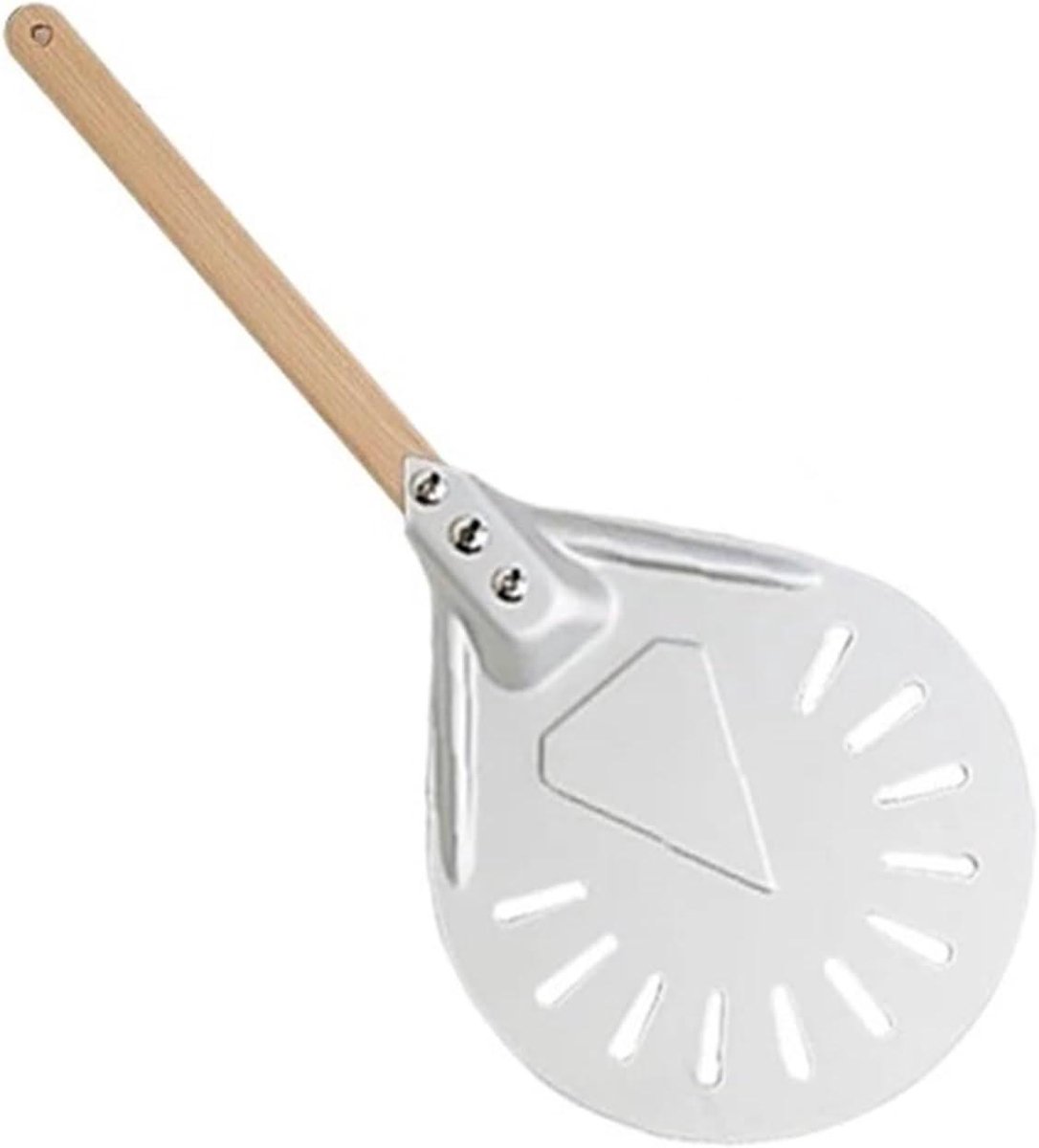 Pizza Schep - Bakgereedschap Oven - Pizza Bakken Draaien - Geperforeerd Ontwerp - 10 inch 40cm - Zilverkleurig