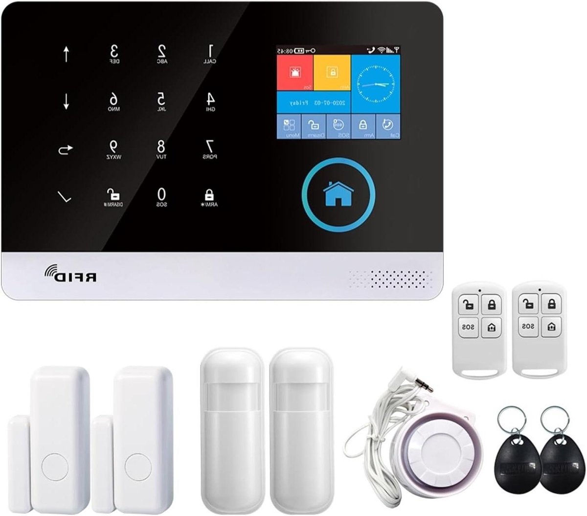 Alarm Systeem - Smart Home Kit - Huis Beveiligen - App Bediening - 10x10x10 mm - Zwart