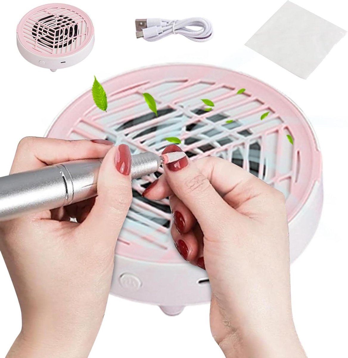 Nagelstof Afzuiger - Stille Afzuigmachine - Nagelverzorging - Krachtige Stofopvang - Compact Ontwerp - Wit
