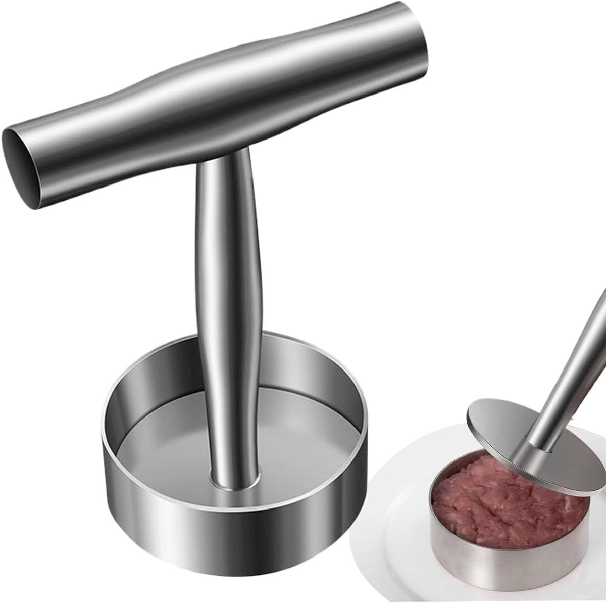 Hamburger Shape Hamburger Patty Maker, Smasher Hamburger Patty Maker Press | Stainless Steel Kitchen Appliances for the Cooking Steak Grills, Sausage, Sandwich