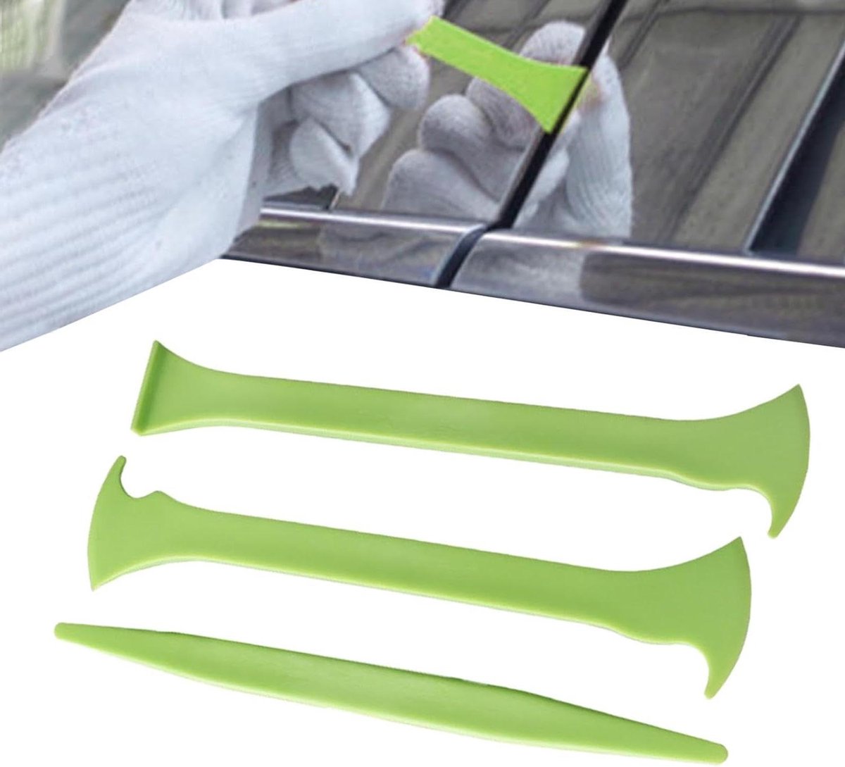 Foliewerk Gereedschap - Applicatie Set - Auto Folie Aanbrengen - Luchtbelvrij Resultaat - 3 Delig - Groen