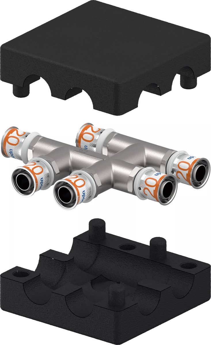 Uponor S-Press PLUS HK-X-Fitting met Isolatiebox insulated 20-20-20, 1070692