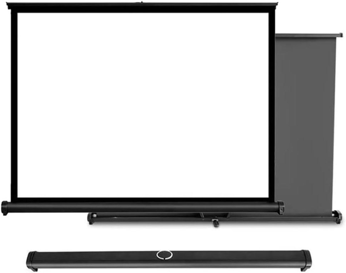 Draagbaar Projectorscherm - Vloerstaand Filmscherm - Thuisbioscoop Creëren - Intrekbaar Kreukvrij - 50 Inch 4:3 - One Color