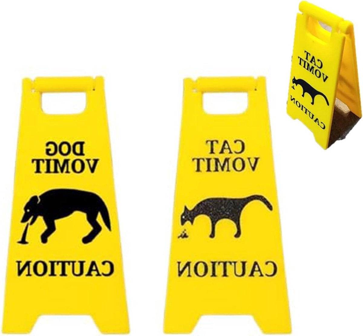Grappig Waarschuwingsbord - Huisdieren Teken - Tuindecoratie - 3D Geprint Ontwerp - 4 Inch - Hond Kat