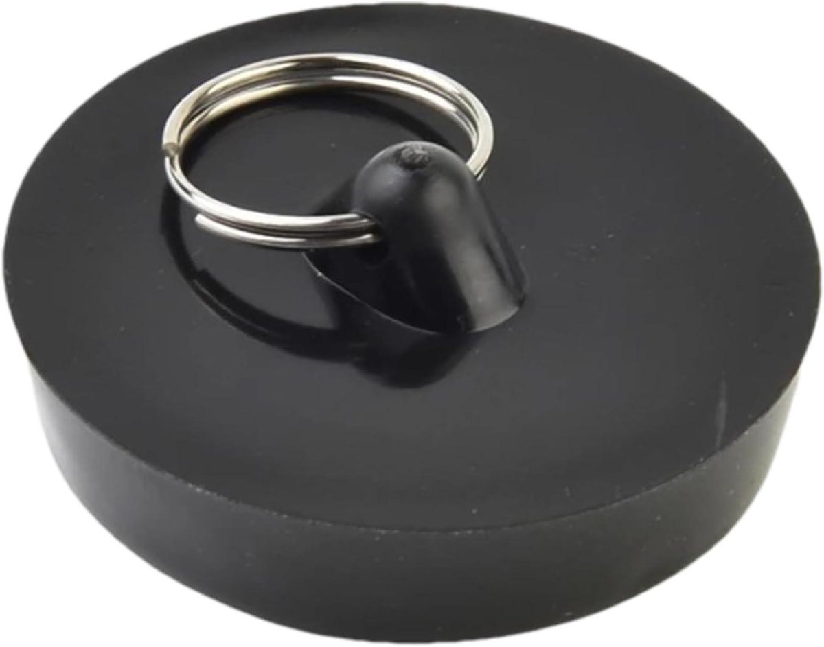 Afvoerstop - Wastafel Plug - Lekkage Voorkomen - Naadloze Sluiting - 47 cm - Zwart