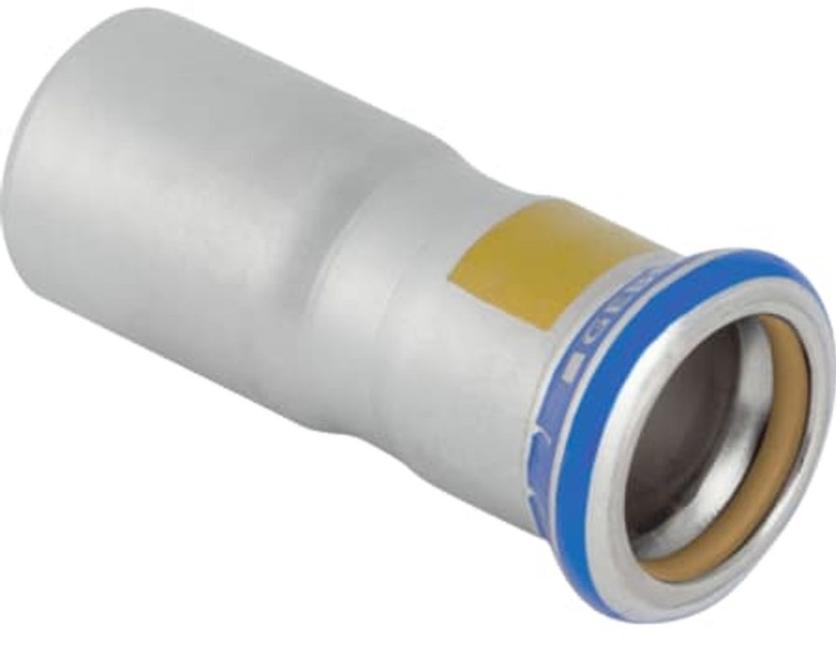 Geberit Mapress roestvrij staal reductie met insteekeinde (gas), DN 50 / 20, 34132
