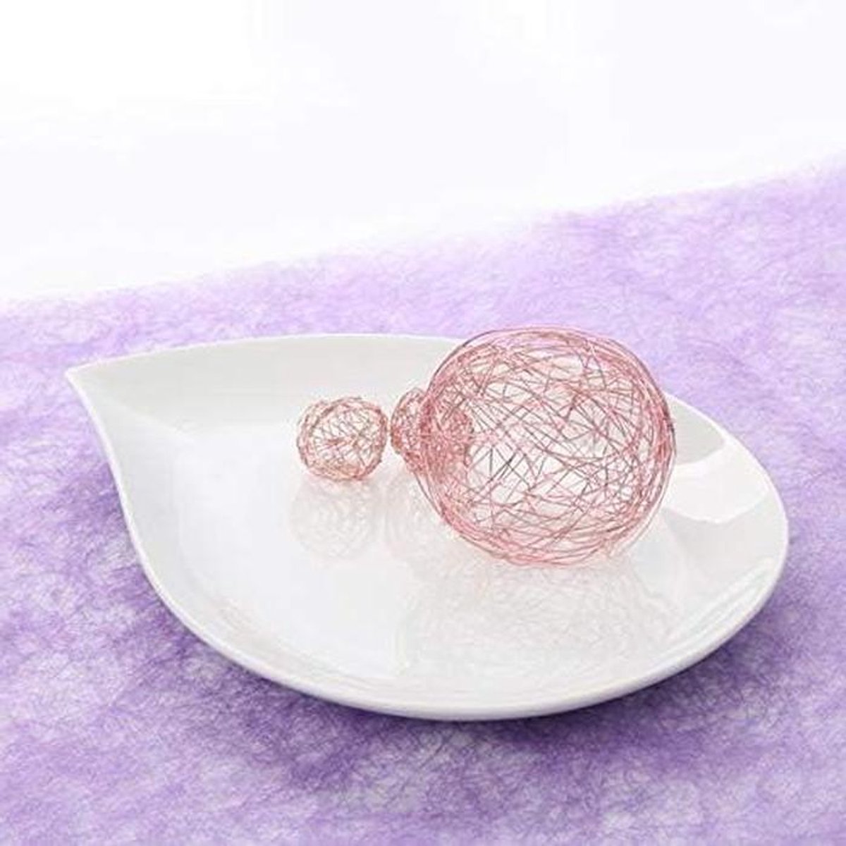 Plat bord - Druppelvorm schaal - Dineren en serveren - Vaatwasmachinebestendig - 27 cm - Wit