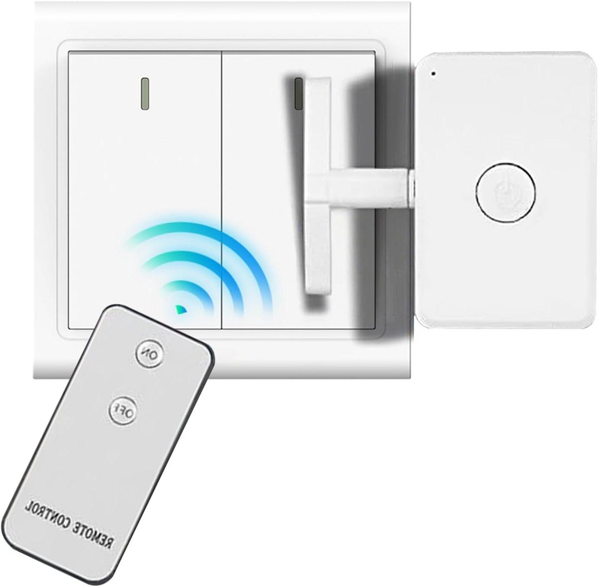Draadloze Afstandsbediening - Controller Dimmer - Huisautomatisering - 10 Meter Bereik - 15 x 10 x 5 cm - Wit