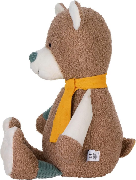 Speeldier beer - Knuffelbeer baby - Baby speelplezier - Zachte grijpmogelijkheden - 42 cm - Bruin — afbeelding 2