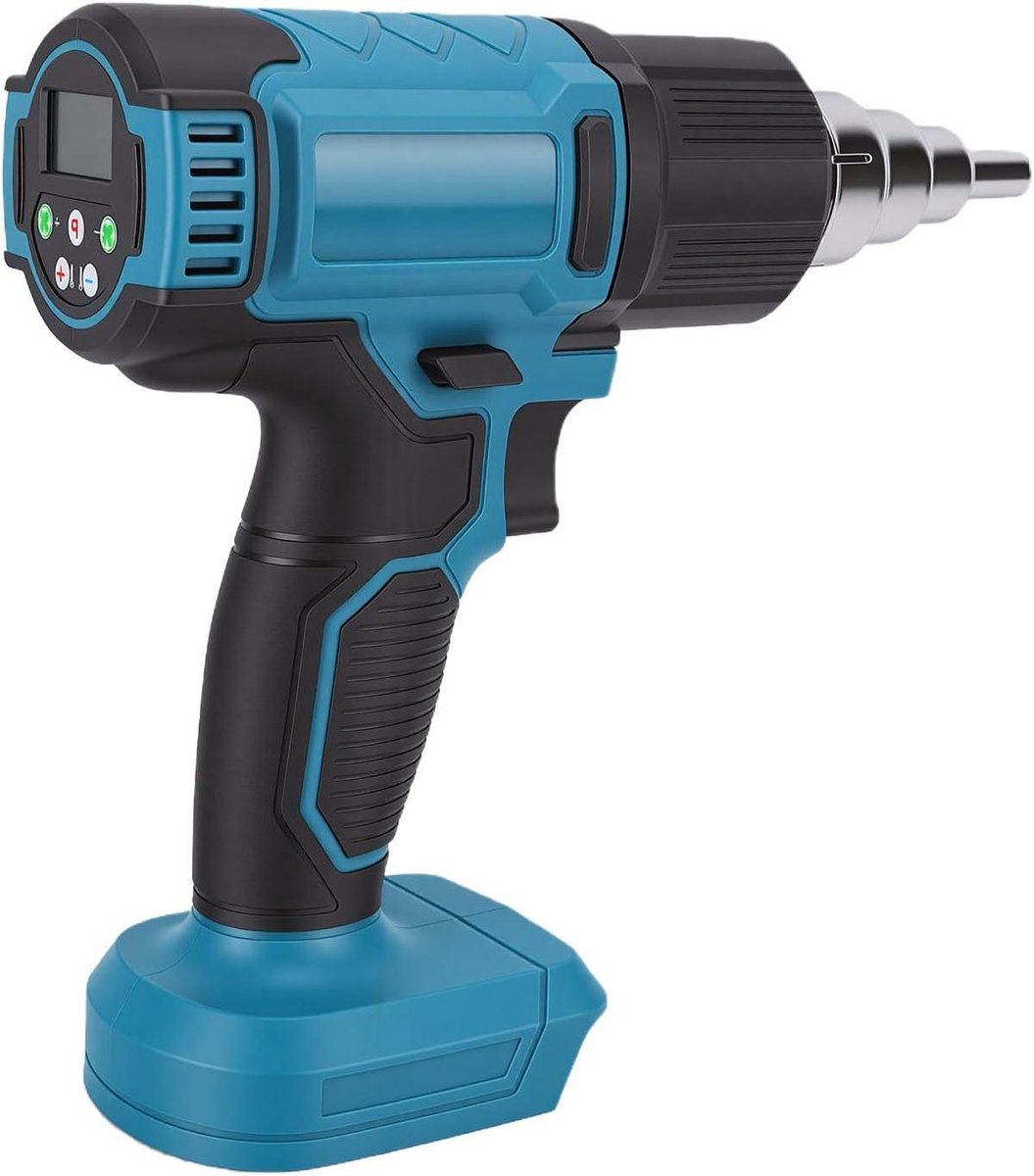 Draadloos Heteluchtpistool - Hitte Tool - Verf Strippen - Digitale LCD - 550°C Max - Blauw