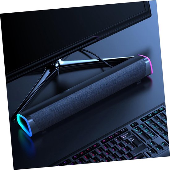 Desktop Soundbar - PC Speaker Box - Muziek Luisteren - Strak Design - 41.5 cm - Zwart — afbeelding 2