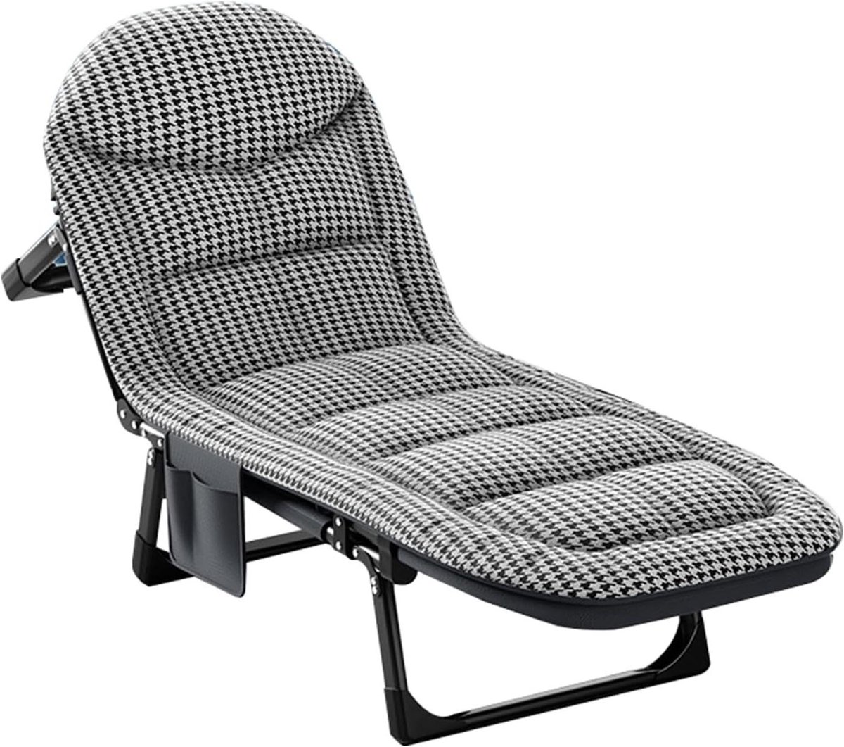 Opvouwbaar Kampeerbed - Slaapbed Reizen - Buiten Ontspannen - In 6 standen verstelbaar - 190x58cm - Grijs