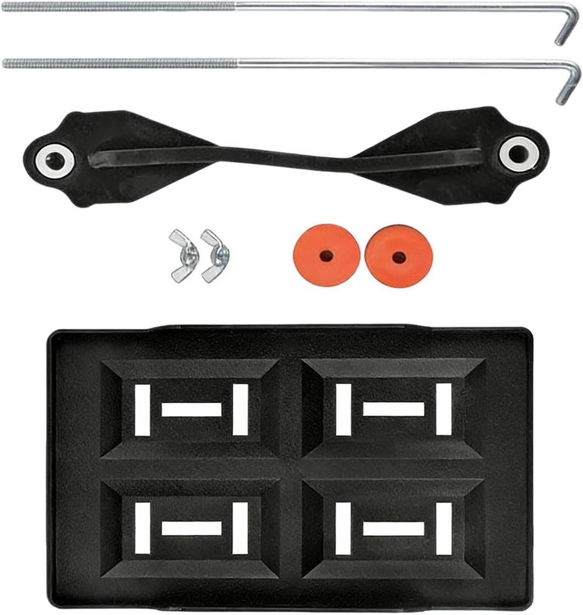 Accubak Houder - Batterij Bevestiging - Vastzetten Accu - Verstelbaar Ontwerp - 290 mm tot 355 mm - Zwart