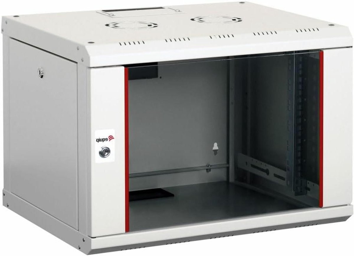 Serverkast - Netwerkkast Serverrek - Netwerkapparatuur Opslag - Glazen Deur - 7U 600x450mm - Grijs