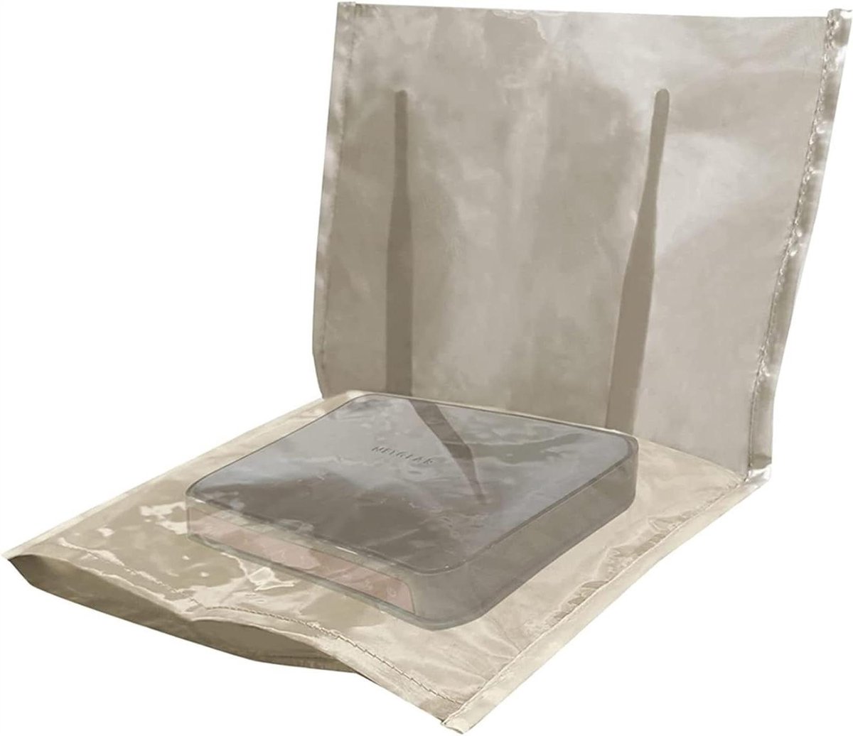 Router Afdekking - Stralingsbescherming - EMF Reductie - Ademend Materiaal - 35x40cm - Grijs