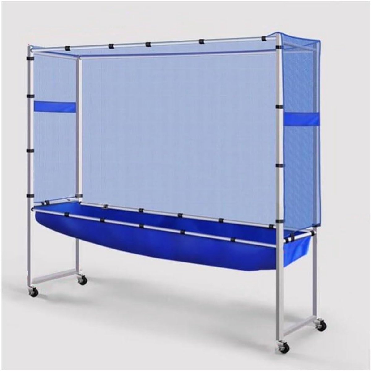 Tafeltennis Bal Vangnet - Pingpong Recycle Vanger - Training Hulpnetten - Stevig Frame - 140cm x 75cm - Blauw