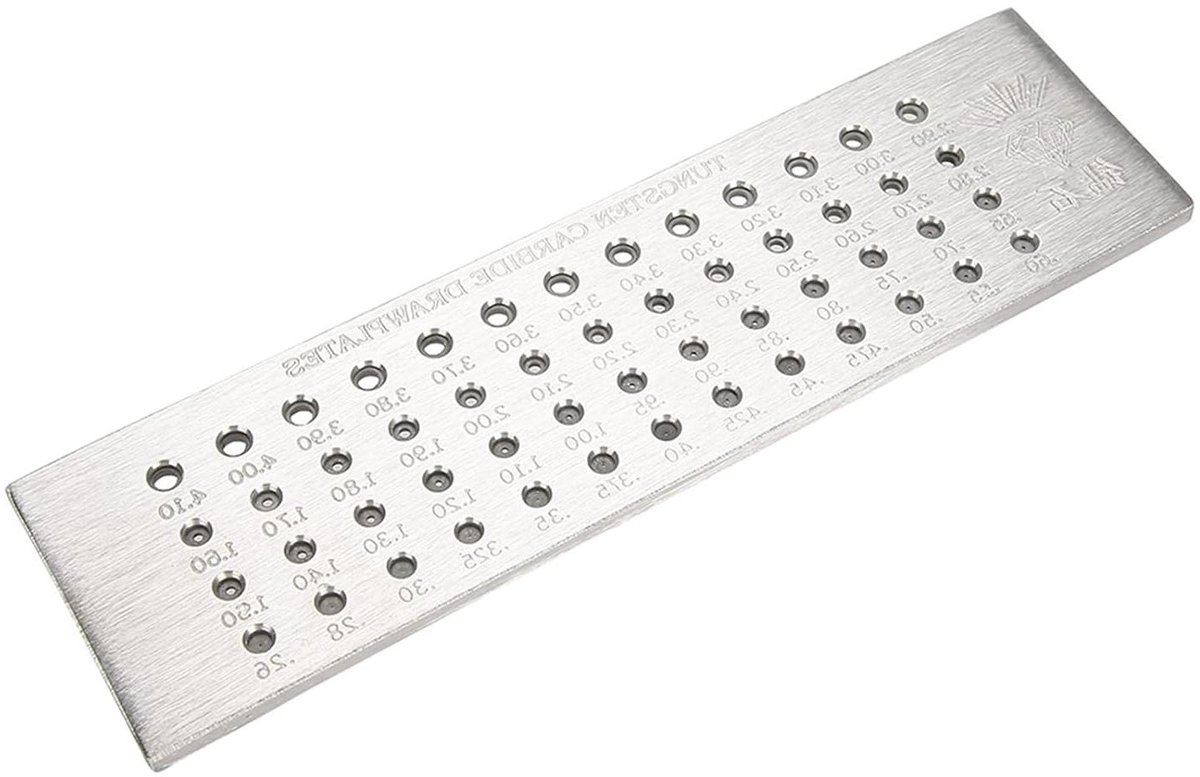 Draad Trekplaat - Trekvorm Sieraden - Sieraden Maken - 52 Ronde Gaten - 0.26-4.10 mm - Zilver