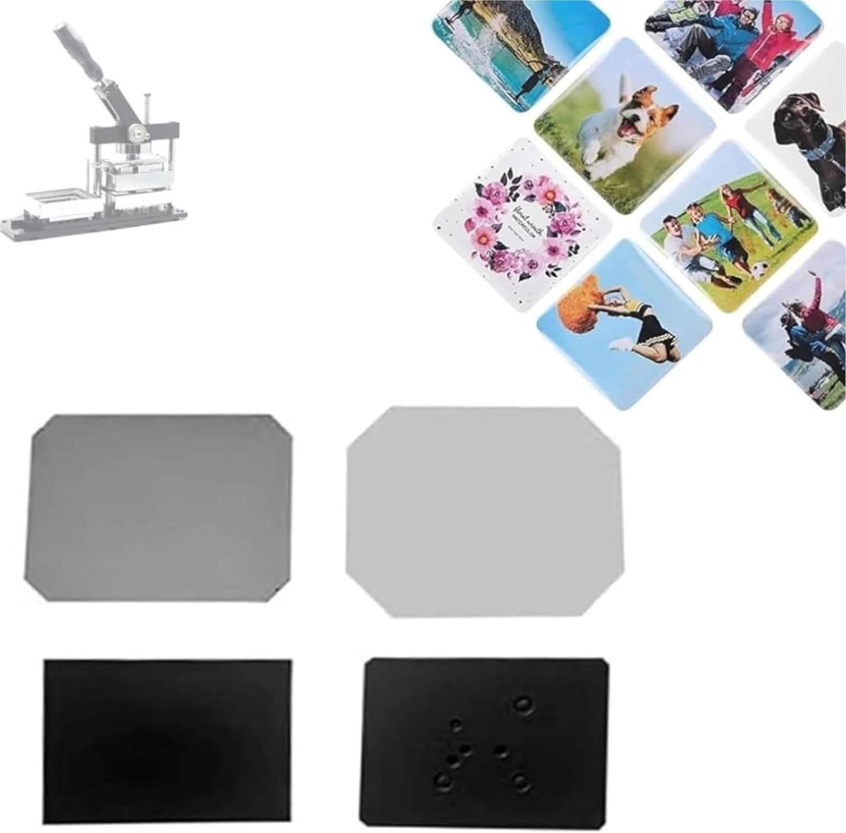 Magneet Maker Onderdelen - Doe-het-zelf Magneet - Koelkast Decoratie - Duurzaam Metaal - 80x53mm - Niet van toepassing