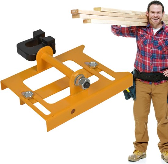 Kettingzaag Zagen Hulp - Houtbewerking Accessoire - Verticaal Hout Snijden - Verminderde Vermoeidheid - 35x35x10 cm - Zwart — afbeelding 4