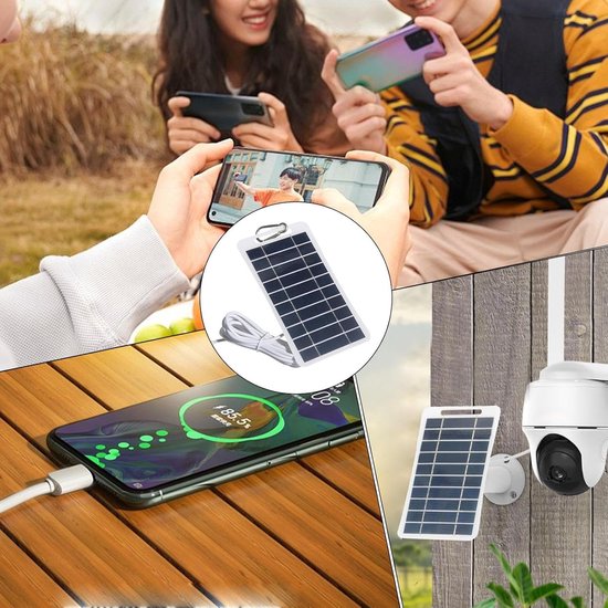 Klein Zonnepaneel - Draagbare Oplader - Camera Voeden - 360 Graden Verstelbaar - 2 Watt - Zwart van Klein — afbeelding 2