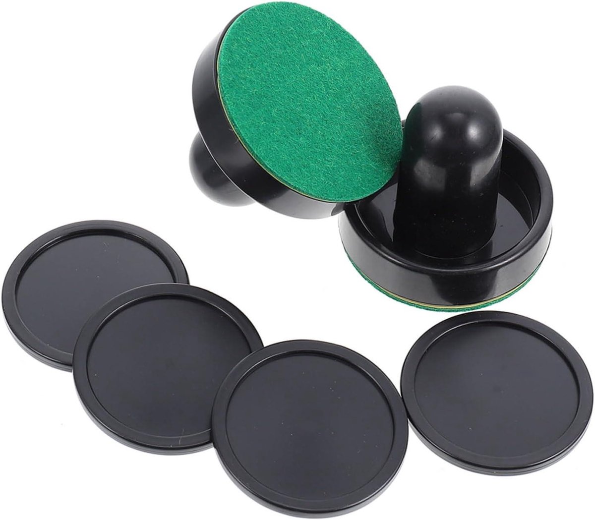 Hockey Stokken - Airhockey Accessoires - Tafelspel Spelen - Slijtvast Ontwerp - 6x6x5 cm - Zwart