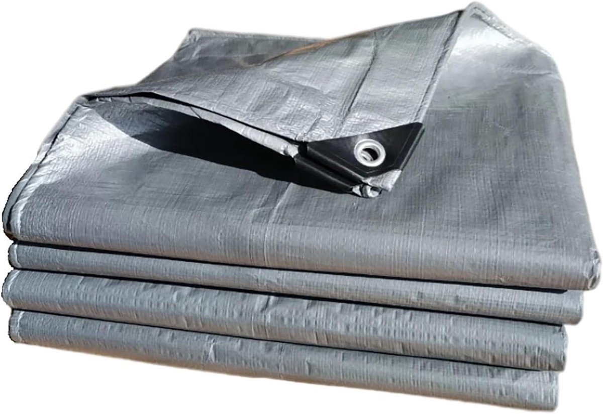 Waterdicht Afdekzeil - Beschermhoes Zeil - Goederen Afdekken - Versterkte Randen - 280x290 cm - Zilver