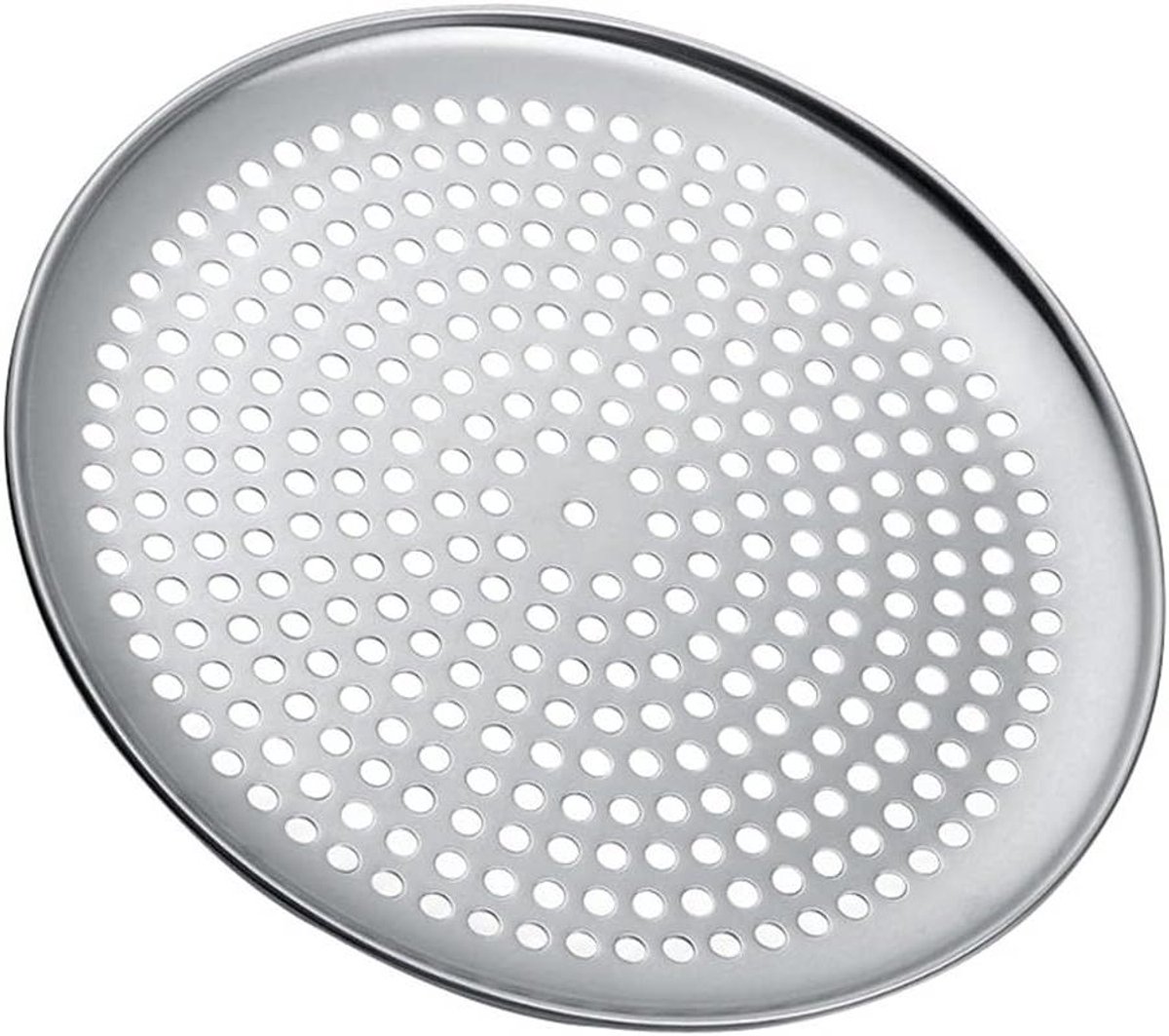 Pizza Tray Rvs Pizza Pannen Met Gaten Nonstick Ronde Pizza Bakplaat Plaat Bakkerij Pizza Gereedschap Oven Outdoor Mesh Metalen Netto Oven Lade Grootte 16 inch 40 cm