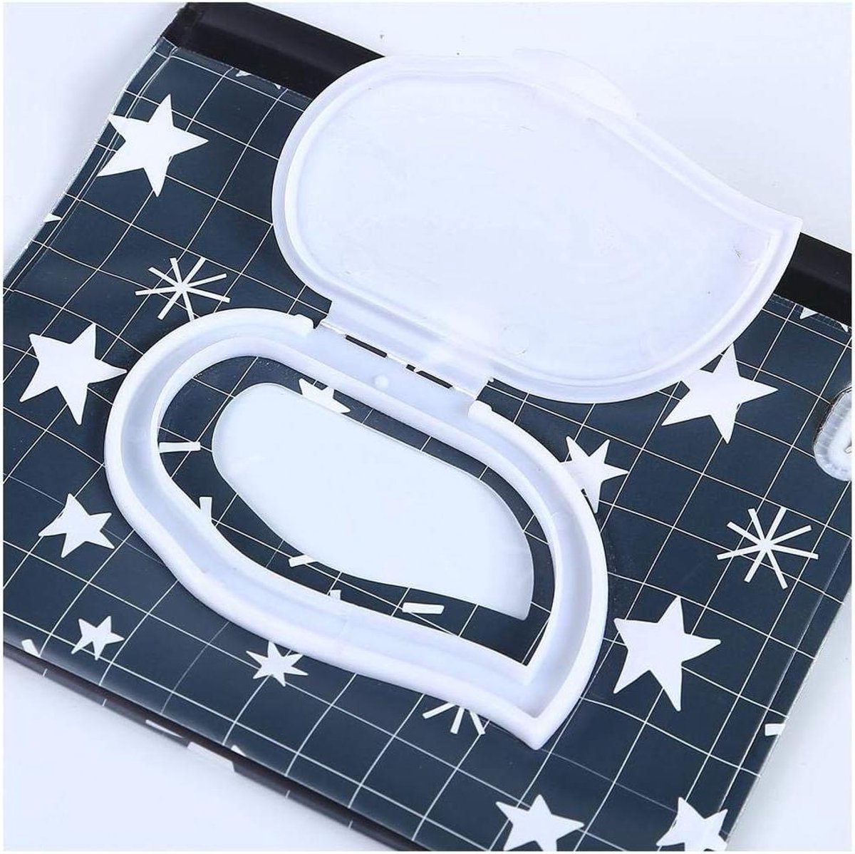 Babydoekjes Houder - Reisdoekjes Case - Onderweg Hygiënisch - Lange Vochtretentie - 2 stuks 18x16cm - Zwart