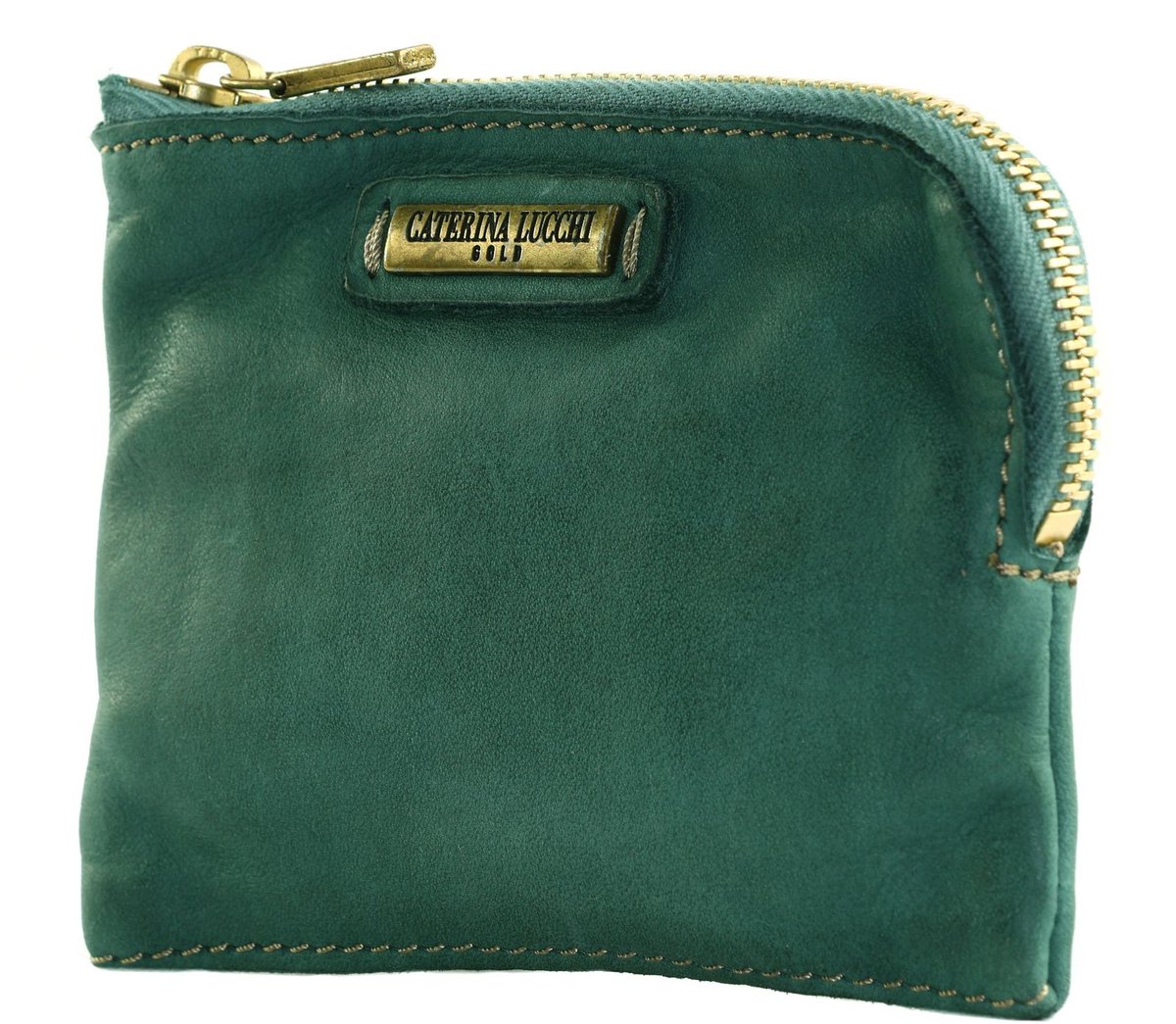 CATERINA LUCCHI Leren kaarthoes Fanny Wallet Pino groen