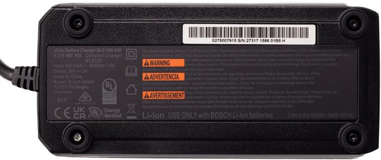 Bosch Compact Acculader - Elektrische fietsoplader - 2 Amp van Bosch — afbeelding 2