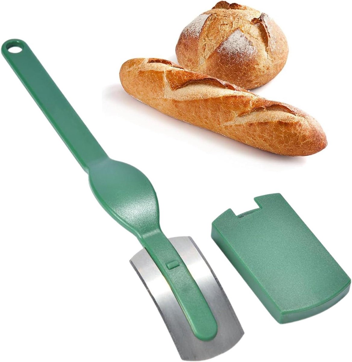 Brood Gereedschap - Deegsnijder Lame - Broodbakken Versieren - Ergonomisch Handvat - 16 Centimeter - Zilverkleurig
