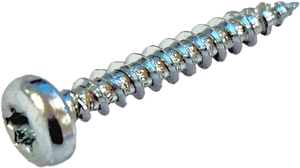 QZ Spaanplaatschroeven panhead 3.5 x 16 met Torx 10 Staal verzinkt