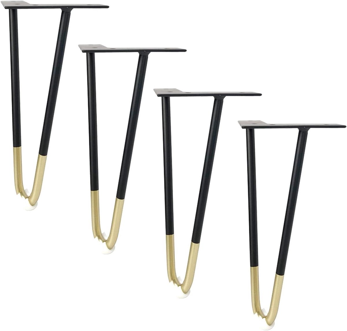Set tafelpoten - Metalen meubelpoten - Meubels vernieuwen - Inclusief schroeven - 40 cm ho